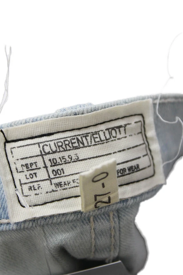 Falda vaquera lápiz frontal con botones lavados ligeros azul talla 27 Current/Elliott para mujer Foto 4 de 4