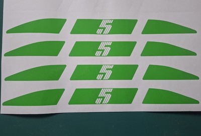 Renault 5 E-tech Electric Side Skirt Decals / Stickers - green