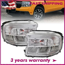 For 2022-2024 Ford Maverick XL/XLT LED Headlight w/o LED DRL Left+Right Pair