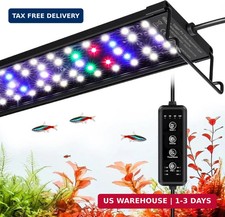 hygger LED Aquarium Light, 15W Full Spectrum Plant Lamp with Timer, 12-18"