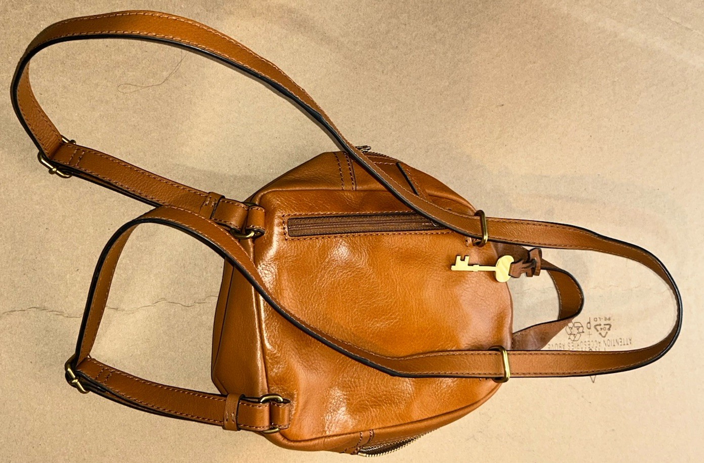 Fossil Megan Colored Patchwork Mini Leather Backp… - image 2