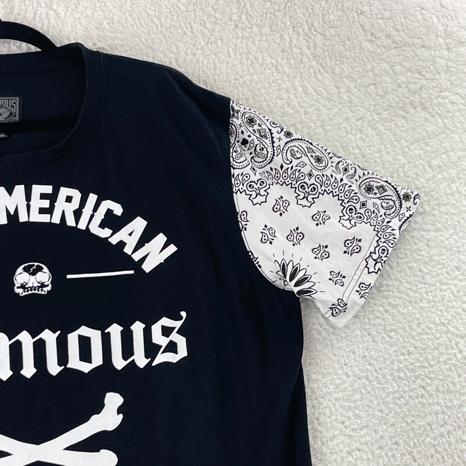 Знаменитые звезды и ремни футболка мужской размер 2 X черный белый короткий рукав ворота - Изображение 3 из 4