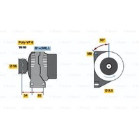 Bosch Generator Lichtmaschine 120A 14V FüR Volvo C70 I Coupe V70 II S60