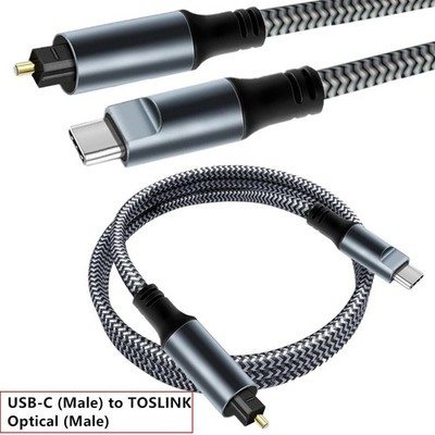 USB C Male to Toslink Digital Optical Audio Cable 