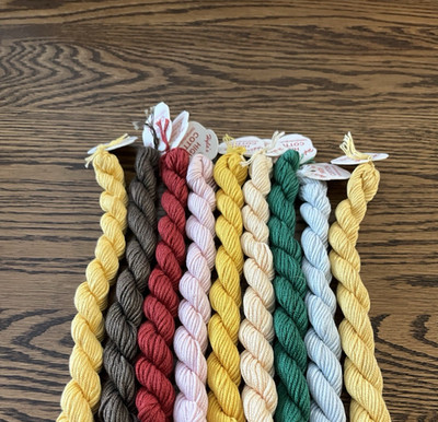 Hyla's High Cotton Egyptian Multicolor Thread Yarn Lot of 9 Skeins Crewel Plus