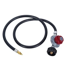GasSaf 4FT 0-10PSI Adjustable High Pressure Propane Regulator Grill Connector...