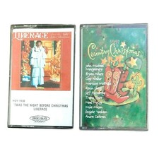 Country Classics Liberace 2 Christmas Cassette Tapes mix of country singers