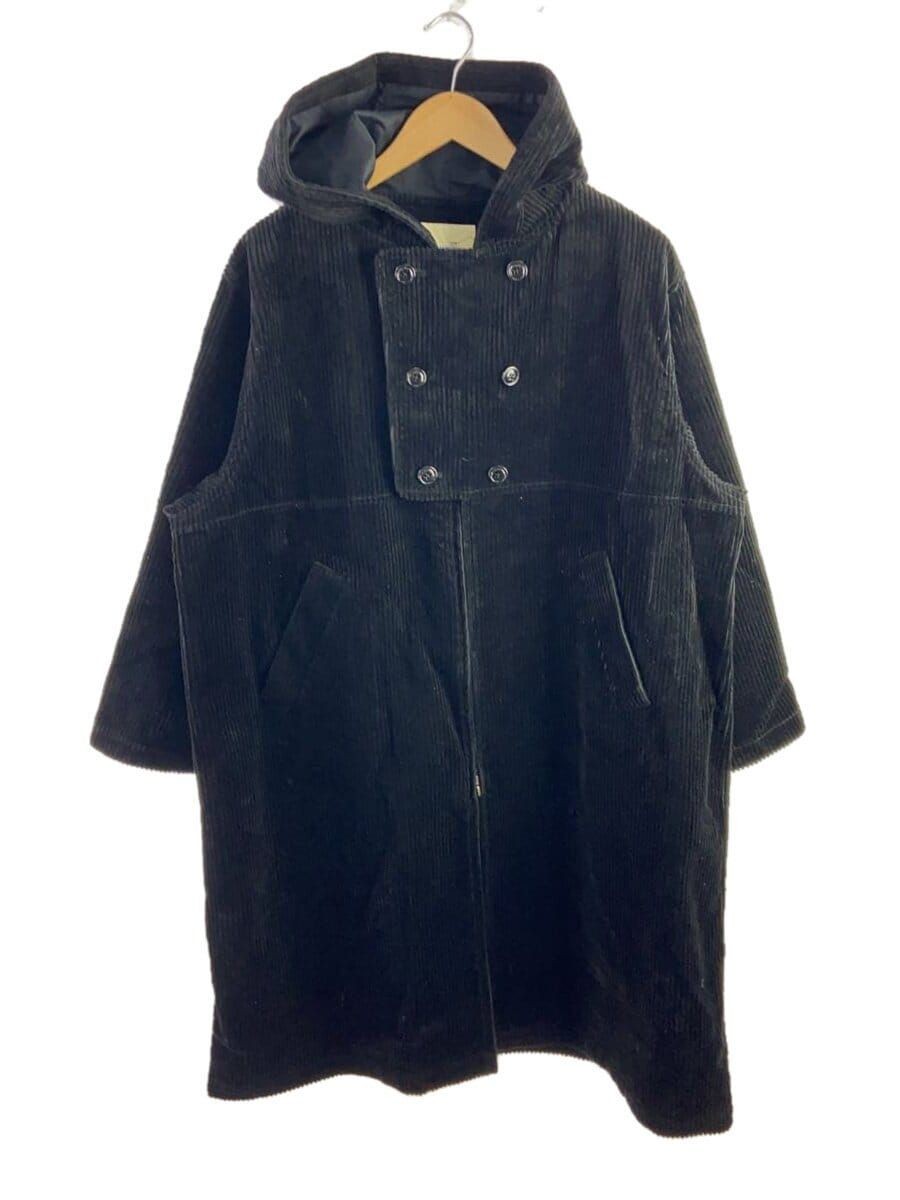 ALTRA BEAMS altro cappotto con cappuccio in velluto a coste cotone BLK 13 19 0057 803