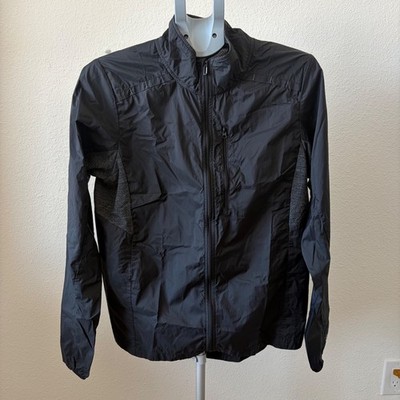 Smartwool Ultra Light Sport Jacket Mens Medium Black Windbreaker Merino Packable
