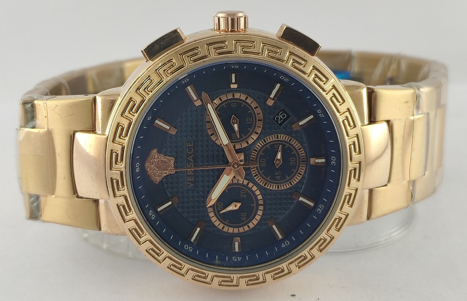 Luxury Versace Men Quartz Blue Dial With 'Date' Wristwatch "Keep Good Time" thumbnail 4