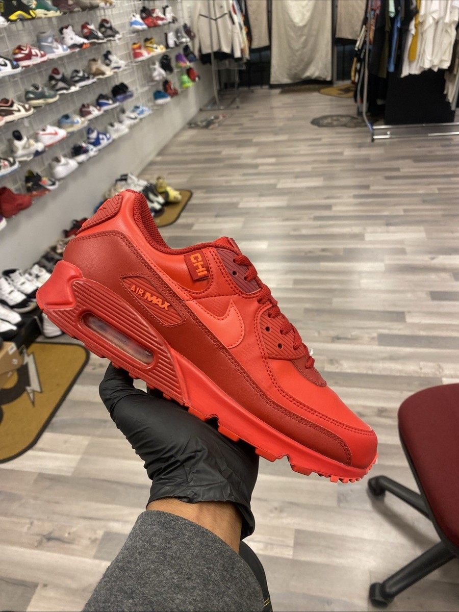 Nike Air Max 90 Men's Sneakers Size 9.5 City Special Chicago Red
