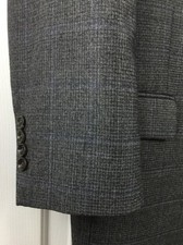 Jos A Bank Reserve Sport Coat Mens 48R Gray E Thomas Wool Cashmere Windowpane