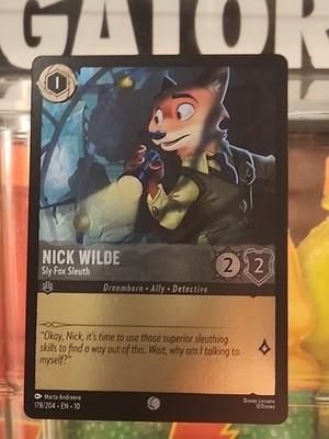 Nick Wilde - Sly Fox Sleuth 178/204 Whispers in the Well Cold Foil