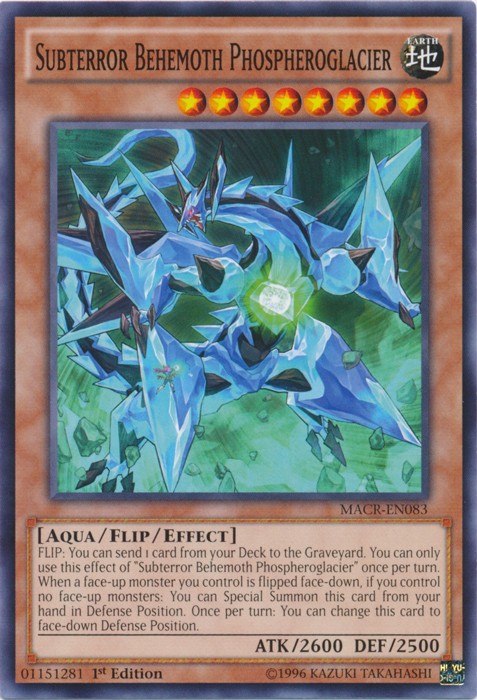 Subterror Behemoth Phospheroglacier MACR-EN083 Common 1st Edition Modera Card  