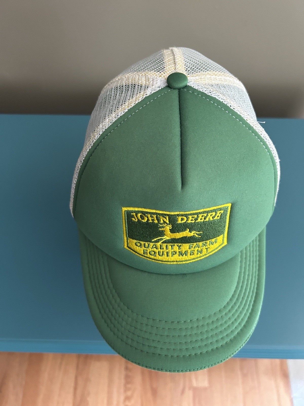 RARE John Deere Snapback Mesh Trucker Hat Promo Quality Farm Equipment Patch HTF image 6
