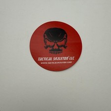 Tactical Skeleton Sticker Decal Ammo 2025 Round Red