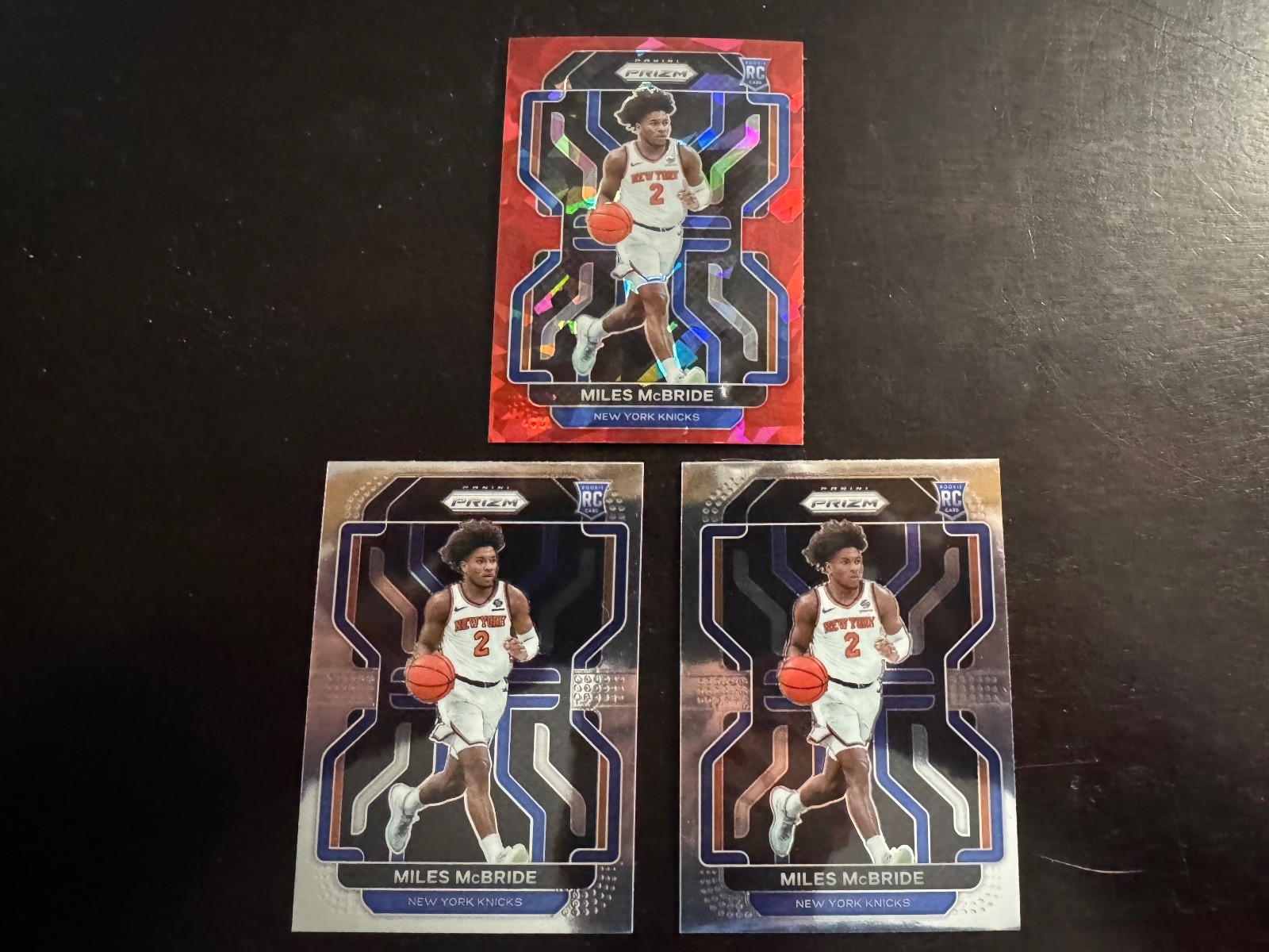 2021-22 Panini Prizm Miles McBride #283 Red Ice Prizm (RC)