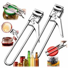 Adjustable Jar Opener Set of 2, Stainless Steel Bottle Opener for Tight Lids,...