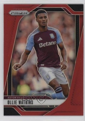 2024-25 Panini Prizm Premier League Red Prizm 196/199 Ollie Watkins #64 0t30