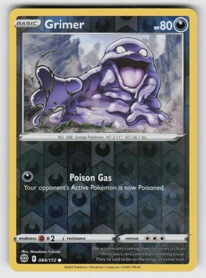 Reverse Holo Grimer 084/172 Common Brilliant Stars Near Mint