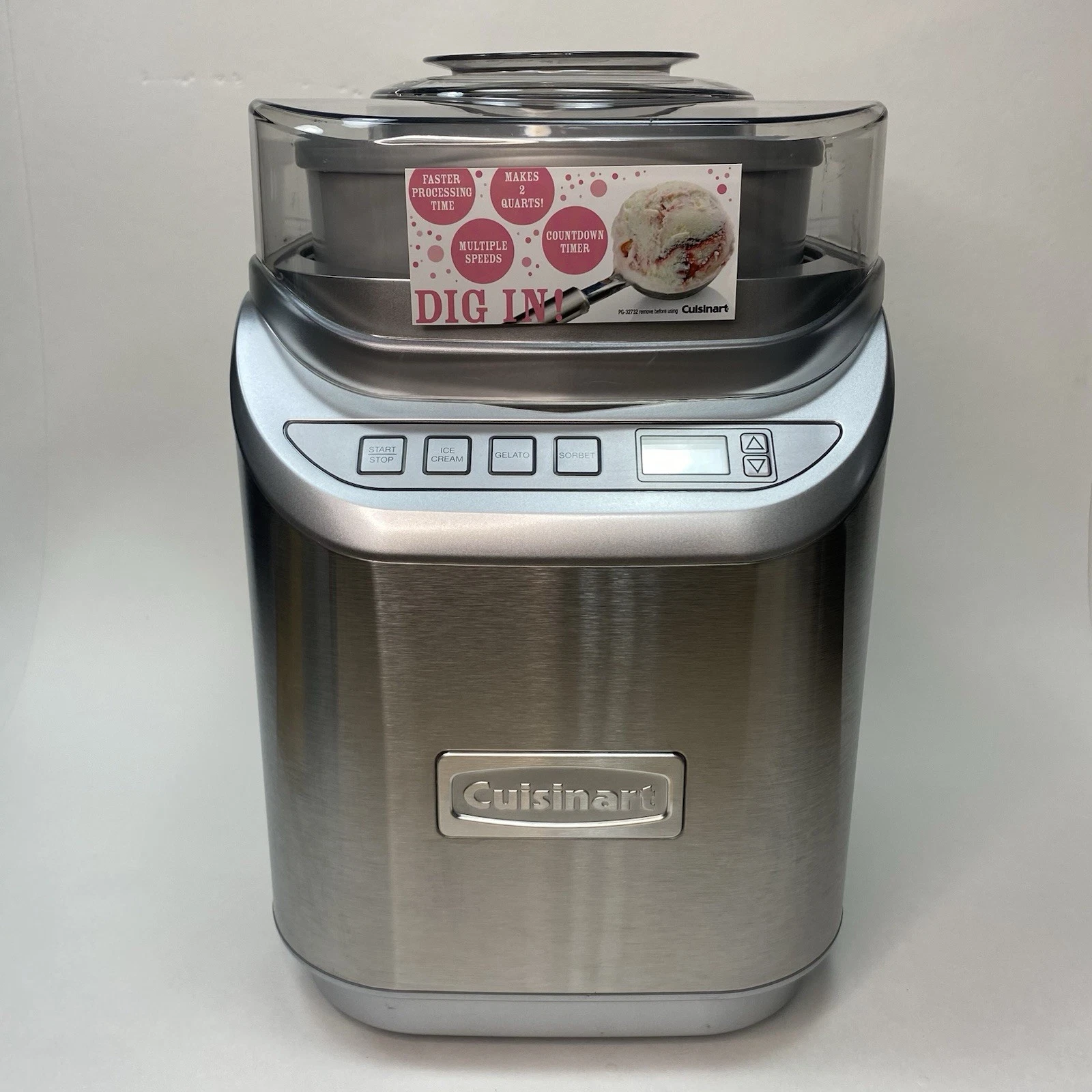 Cuisinart ICE-70 2 Qt Ice Cream Maker Cool Creations Gelato Sorbet TESTED Works
Opens in a new windo