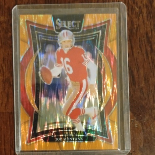 Panini 2024 Select Concourse Football #70 Joe Montana 49ers Orange Shock /499