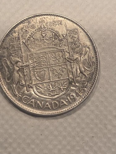 Photo of a 1946 Canada 50 Cents from an eBay listing that sold on Jul 4, 2026