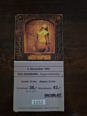 Original Konzertticket VAI David Lee Roth Steve Vai Neu-Isenburg 04.11.1993