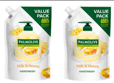 1L Palmolive Milk & Honey Handwash Refill Liquid Nourishing Hand Soap 2x