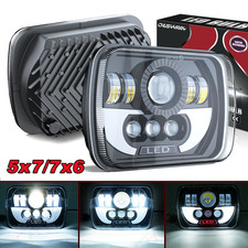 7x6 5x7" LED headlight DRL Hi/Lo Beam fit International harvester 9400i 9200