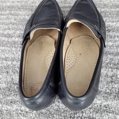 SAS Shoes Hand Sewn Black Leather Comfort Loafers Mens Size 