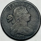 Photo of a 1805-P Large Cent from an eBay sale
