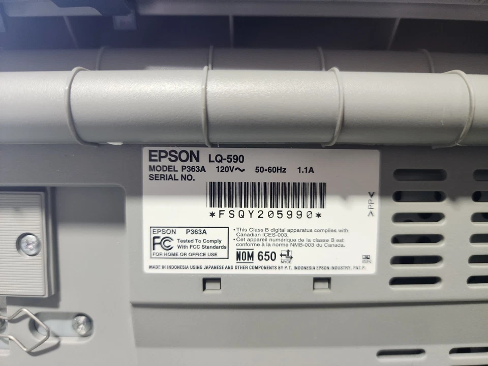 Epson LQ-590 точечный матричный принтер на запчасти - Изображение 4 из 4