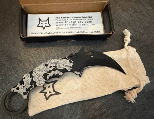 Fox Knives FX-599 ALB-1 Karambit Folding Knife N690Co Emerson Wave EDC