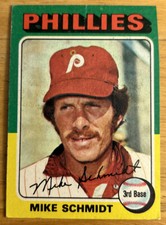 1975 Topps Mike Schmidt Baseball Card #70 Phillies HOF Third Base Low-Grade