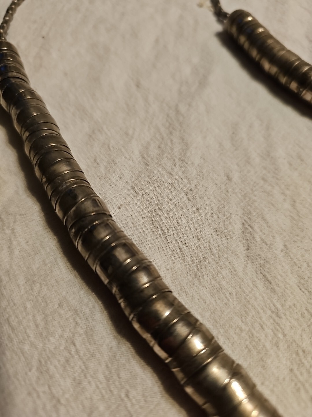 Silver Interlocking Bead Necklace - image 2