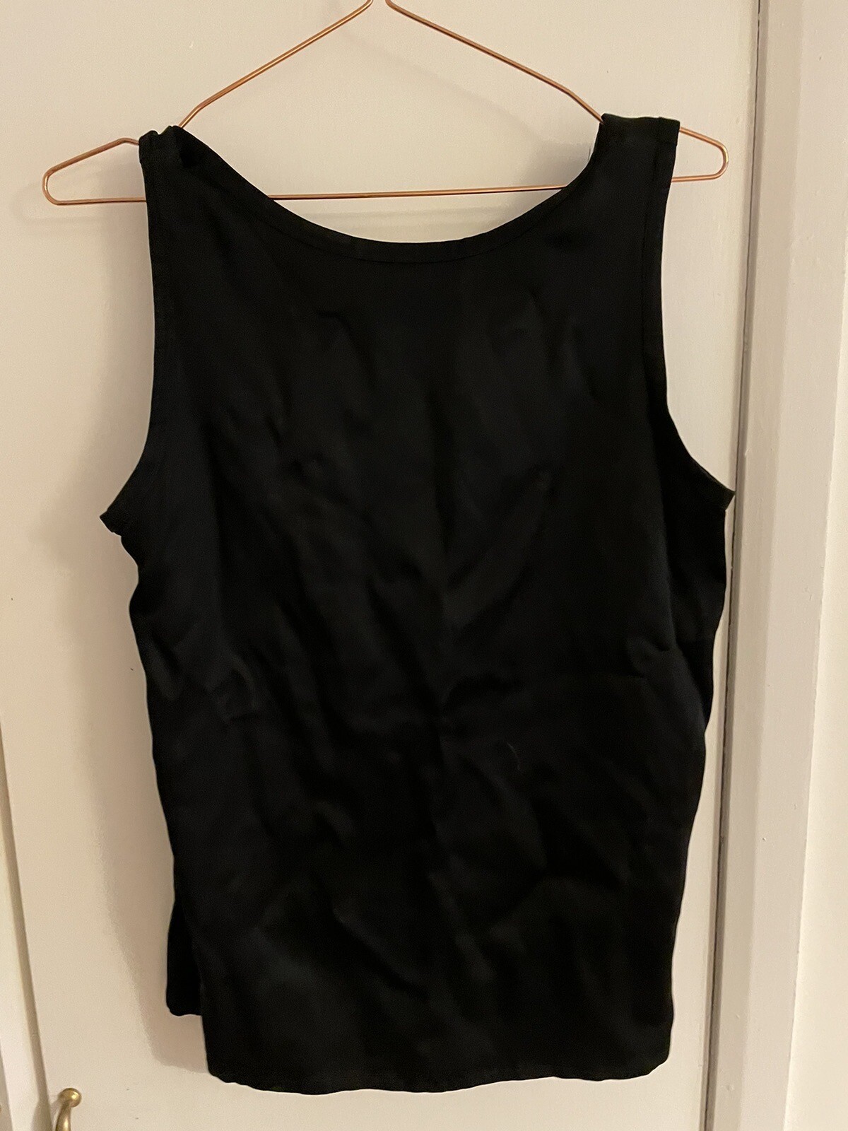 Camicia top nera Yves Saint Laurent Cami taglia 44 taglia 12 14