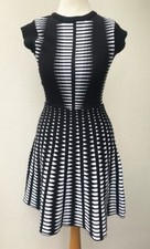 ZARA Black & White Aztec Skater/Fit & Flare Dress - Size XS