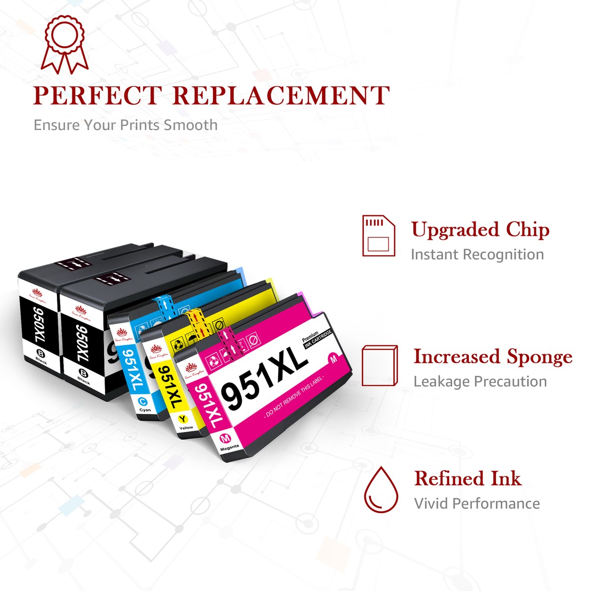 Cartucce Hp 912 XL Kit 4 Cartucce D'inchiostro Compatibili 950XL E - Foto 5