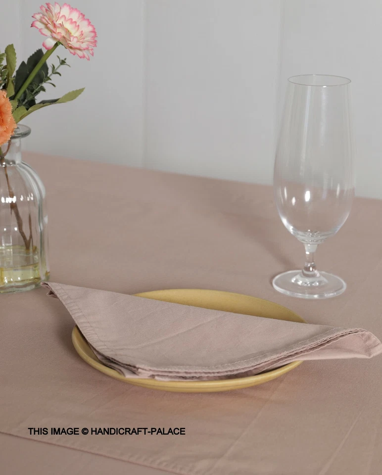 Vintage Cotton Linen Tablecloth Rectangle Table Cloth Cover Dining Party Decor - Image 3 of 4