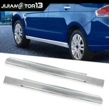 Fit For 2008-2011 Ford Focus Slip-on Rocker Panels Silver Left+Right Pair 