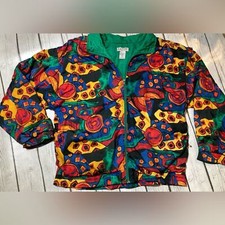 Lady Lavon By Cheerful Corp Vintage 80s 90s Windbreaker Jacket Size S