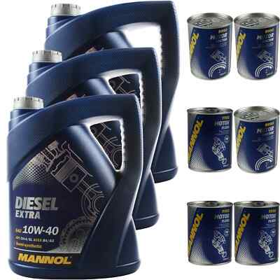 15L Motoröl MANNOL SAE 10W-40 DIESEL EXTRA 3xMotor Doctor+Motor Flush
