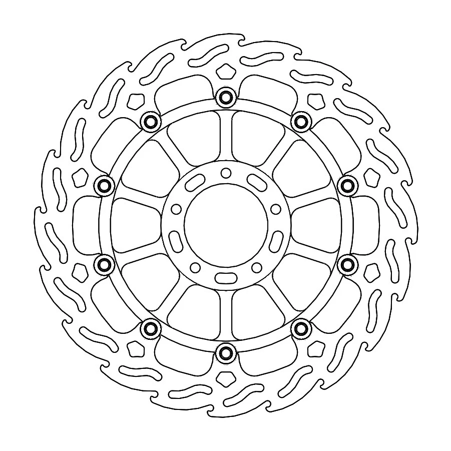 Llama de disco de freno delantero Moto Master para Ducati Multistrada 1200 S 2015-2018 Foto 2 de 4