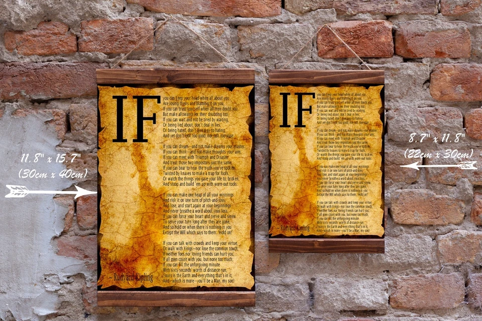 IF Poem Art Print IF Poem by Rudyard Kipling If Poem Wall Art If you can If - Image 2 of 4