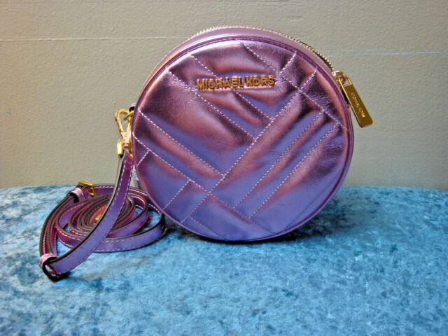 pink metallic michael kors purse