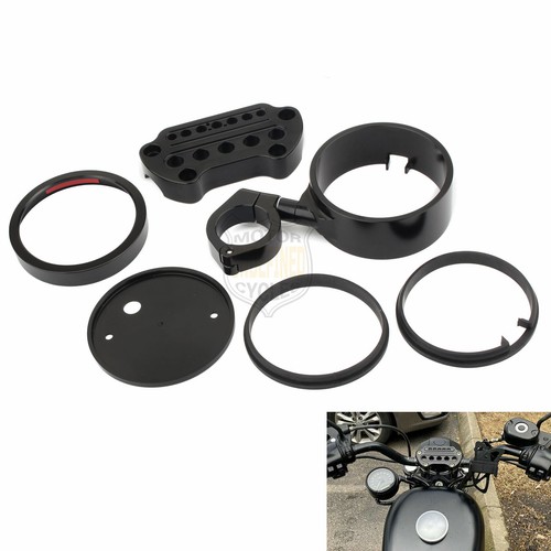 Speedometer Gauge Relocation Kit Indicator Clamp For Harley Sportster 883 XL1200 - Picture 2 of 13