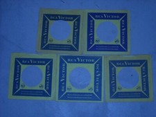 45RPM COMPANY SLEEVES. LOT OF FIVE "CLEAN" BLUE  YELLOW. RCA. 1960-