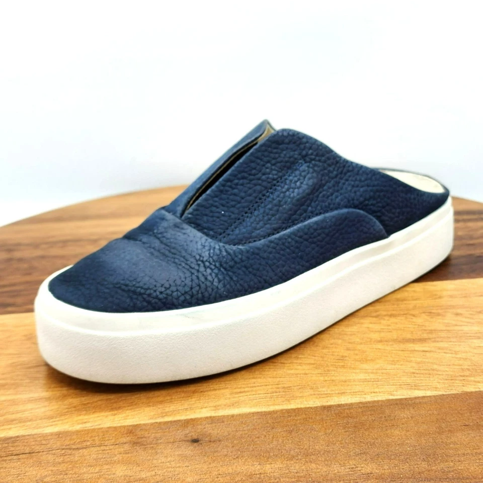 Zapatillas Corso Como Trena 6 Azul Blanco Plataforma Sin Cordones Cómodas Cuero Guijarro Foto 2 de 4