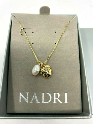 Pearl Charm \u0026 Pave CZ Pendant Necklace 